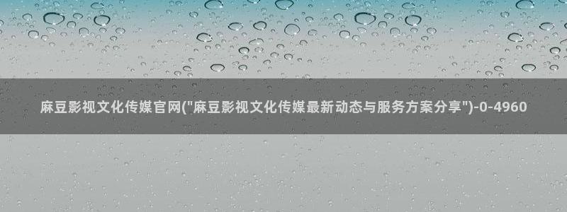 麻豆视频栏目文案